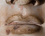 Study 1 of the color scheme of the so-called Treu Head, Vinzenz Brinkmann, Marble stucco on plaster cast after 3D scan, natural pigments in egg tempera